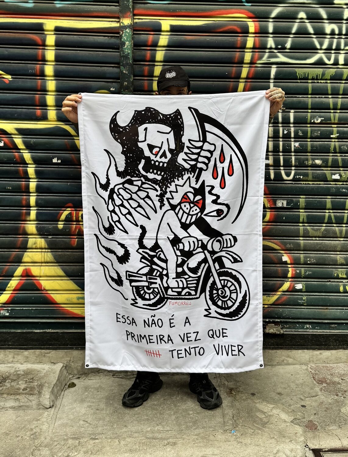 BANDEIRA "GATO MOTOCA" GRANDE