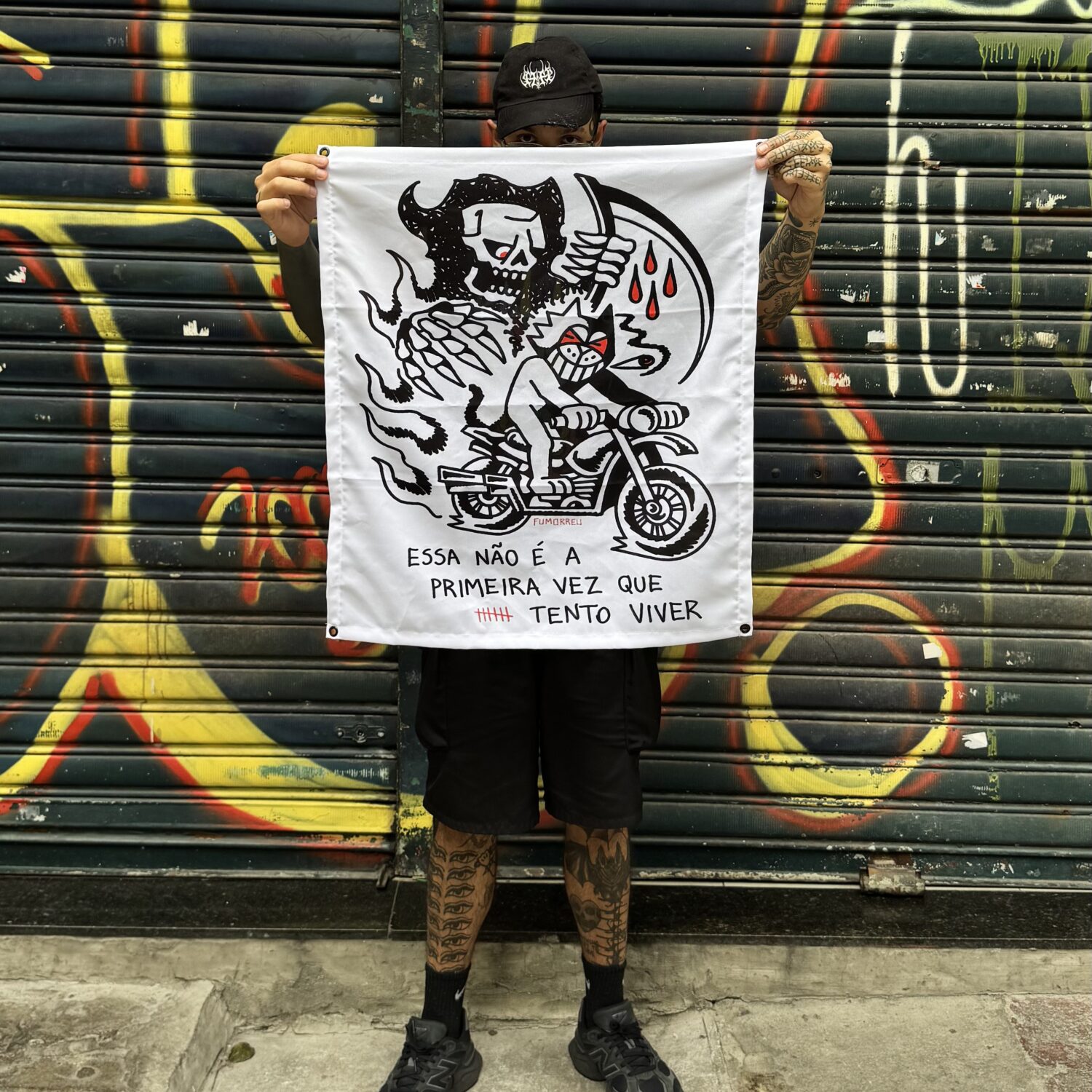BANDEIRA "GATO MOTOCA" PEQUENA